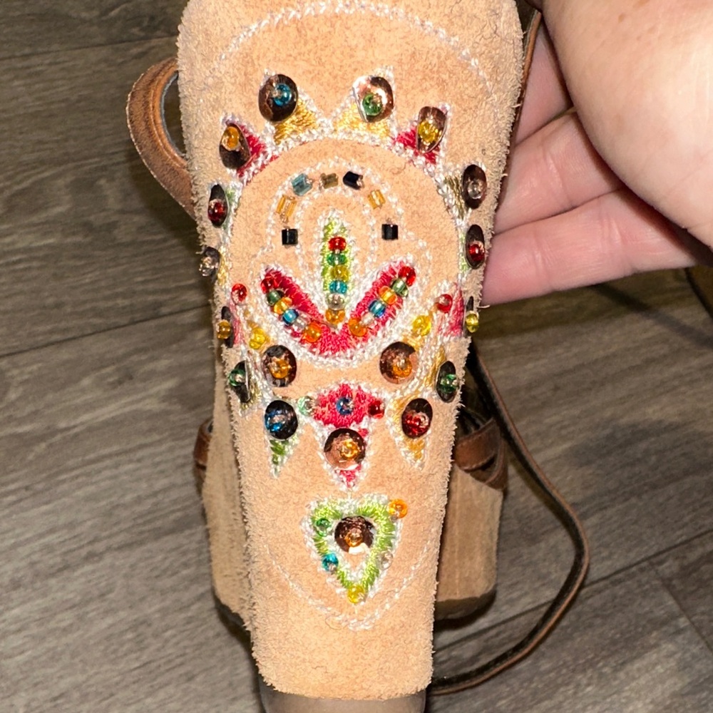 Guess Women's Ilene Wedge Sandals with Colorful Embellishments - Picture 7 of 14